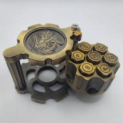 Dés revolver - bronze dans une boîte
