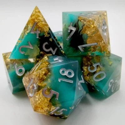 Minerais Alchimiques - vert / noir avec chiffres argentés dans une bouteille en plastique avec couvercle dévisable